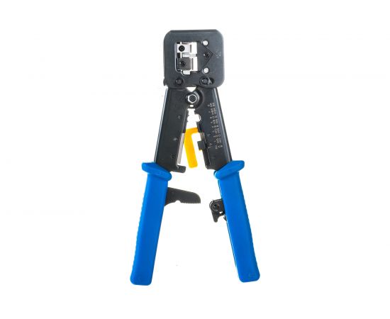 Обжимной инструмент для коннекторов LANMASTER EZ, 4P, 6P, 8P, с храповым механизмом, LAN-CRI-468R/EZ 