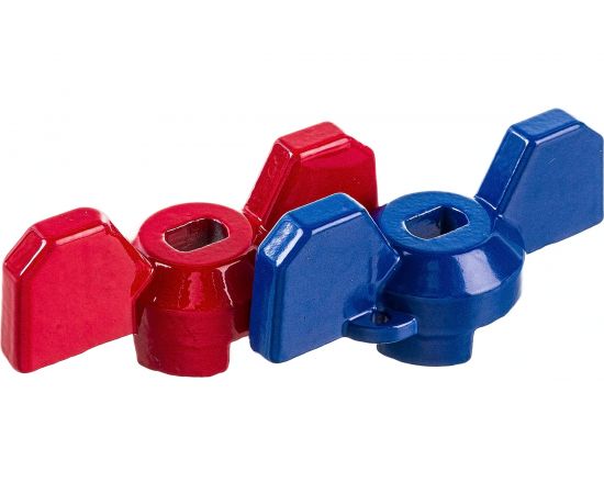 Рукоятка для шарового крана PROFACTOR бабочка, красный/синий 1 дюйм PF FBV 2525WH 