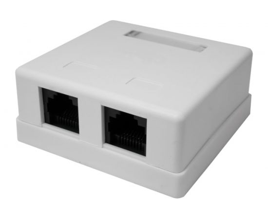 Компьютерная розетка SUPRLAN 8P8C /RJ-45/, UTP, Cat.5e, 2 порта 10-0309 