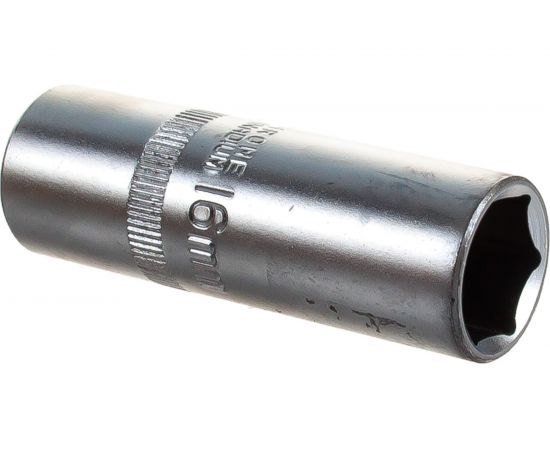 Головка торцевая 6PT, свечная, 16 мм, 1/2, L-65 мм АвтоDело 39271 13066 