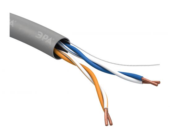 Кабель витая пара ЭРА U/UTP 2x2x24AWG Cat5e, CCA, PVC, 305м, SIMPLE 2/30 Б0044433 