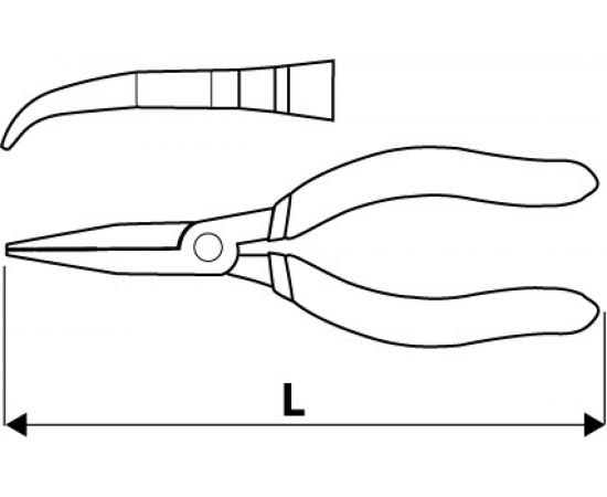Удлиненные прецизионные плоскогубцы TOPEX изогнутые 32D723 – изображение 2