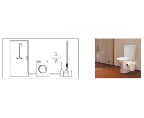 Туалетный насос-измельчитель JEMIX STP-100 LUX 600 Вт 87610 – изображение 2