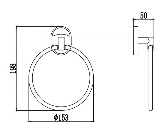 Кольцевой держатель для полотенец Savol хром S-007060 23251 – изображение 2
