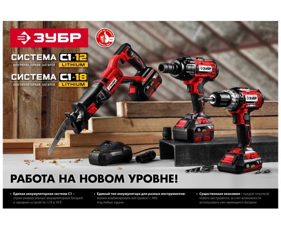 Зарядное устройство для Li-Ion АКБ ЗУБР 18В, 2.4А БЗУ-С1-18 – изображение 3