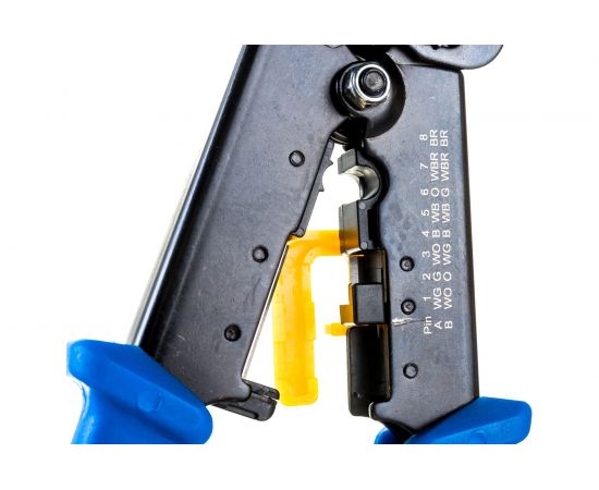 Обжимной инструмент для коннекторов LANMASTER EZ, 4P, 6P, 8P, с храповым механизмом, LAN-CRI-468R/EZ – изображение 3