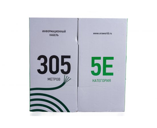 Кабель витая пара ЭРА U/UTP 2x2x24AWG Cat5e, CCA, PVC, 305м, SIMPLE 2/30 Б0044433 – изображение 3