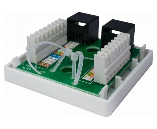 Компьютерная розетка SUPRLAN 8P8C /RJ-45/, UTP, Cat.5e, 2 порта 10-0309 – изображение 4