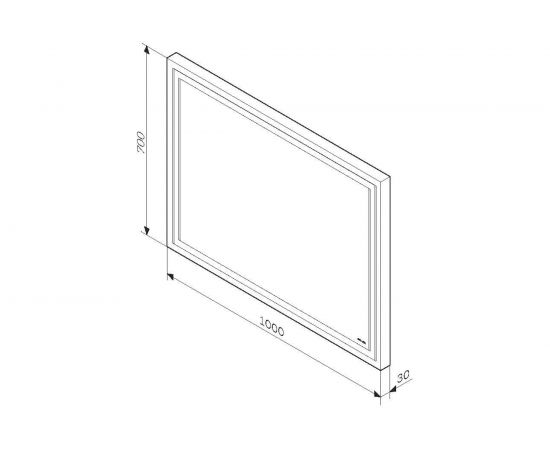 Настенное зеркало AM.PM Gem с контурной LED-подсветкой, 100 см M91AMOX1001WG – изображение 5