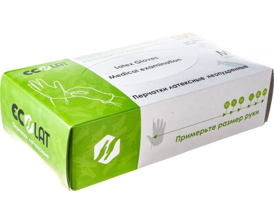 Диагностические смотровые перчатки из латекса EcoLat 2020/M – изображение 5
