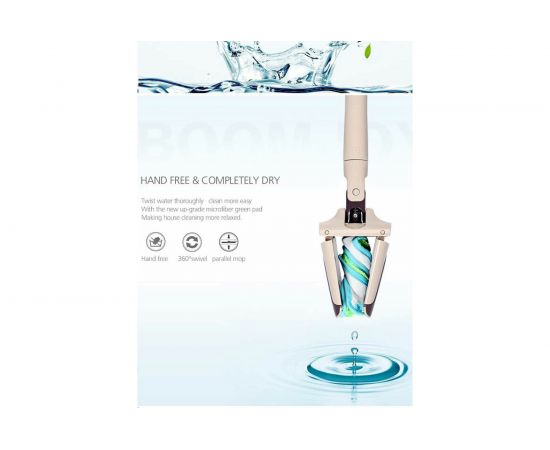 Швабра-полотер с механизмом складного отжима Boomjoy Twist, F4 KGJY8748 – изображение 5