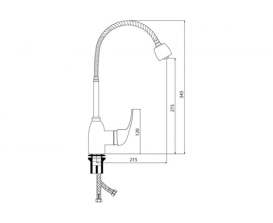 Смеситель для кухни СЛАВЕН с гибким изливом СЛ-ОД-В25 – изображение 5