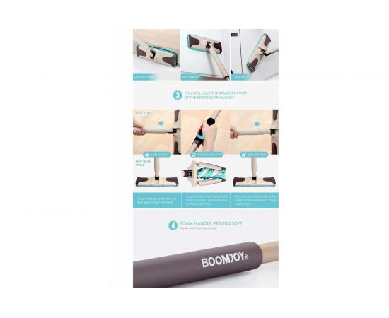 Швабра-полотер с механизмом складного отжима Boomjoy Twist, F4 KGJY8748 – изображение 7