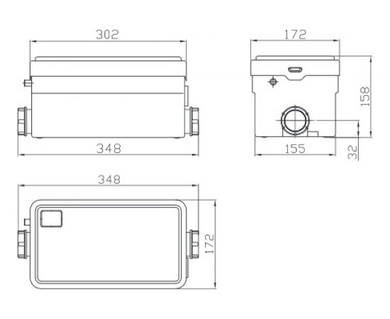Насос-измельчитель для душа JEMIX STP-250 250 Вт, 80 л/мин 87611 – изображение 7