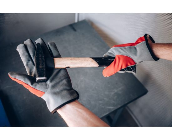 Трикотажные перчатки Jeta Safety Motor красный/серый JLE621-8/M – изображение 7