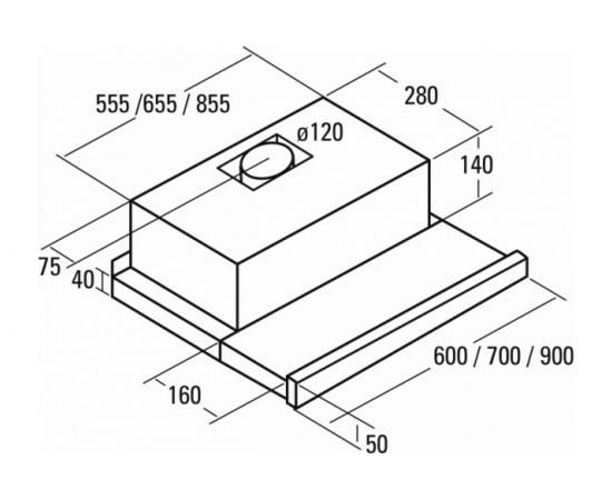 Кухонная вытяжка CATA TF-2003 DURALUM 600, D 02017305 – изображение 10