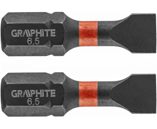 Биты ударные Graphite SL6.5 x 25 мм 1/4" S2 2 шт. 56H511 
