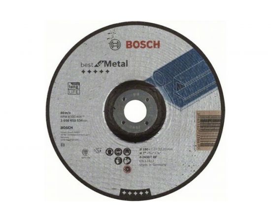Обдирочный круг по металлу (180x7,0; вогнутый) Best Bosch 2608603534 
