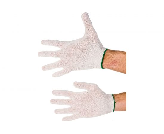 Перчатки АНТЕЙ ПЛЮС Эконом, 10 класс вязки, 100 текс 30-32г, белые, 250 пар 001 
