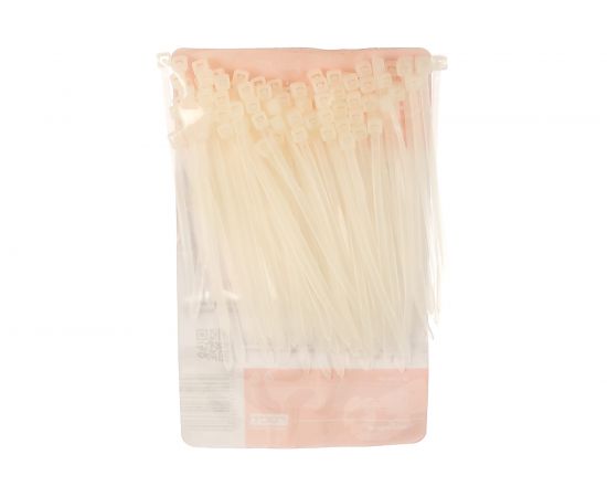 Нейлоновые хомуты Зубр белые, 2.5x80 мм, 100 шт. 309010-25-080 