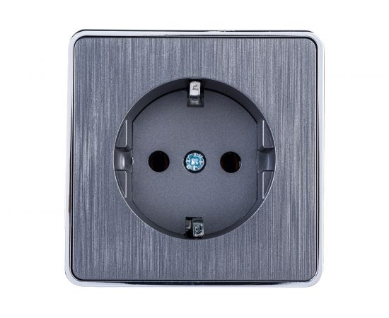 Розетка с заземлением WERKEL W5071004 Gallant графит рифленый a051339 