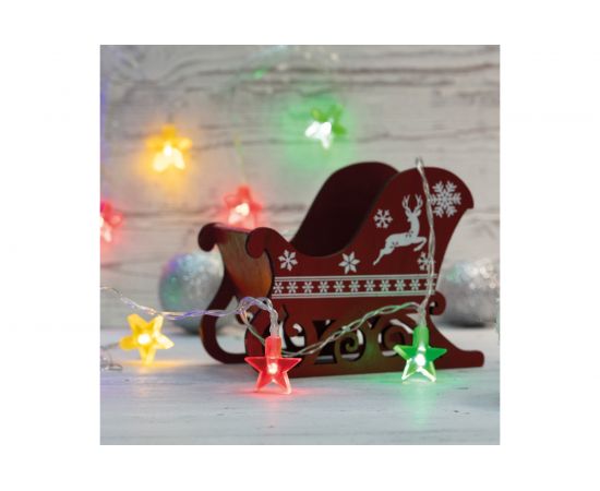 Светодиодная гирлянда NEON-NIGHT Звездочки 1.5м, 10LED, цвет свечения мультиколор 2хАА 303-090 – изображение 11