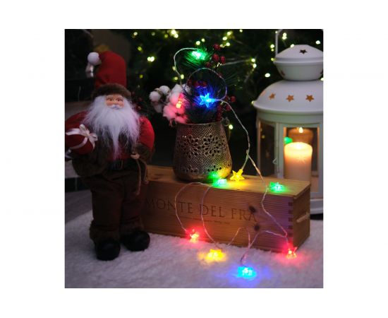 Светодиодная гирлянда NEON-NIGHT Звездочки 1.5м, 10LED, цвет свечения мультиколор 2хАА 303-090 – изображение 12