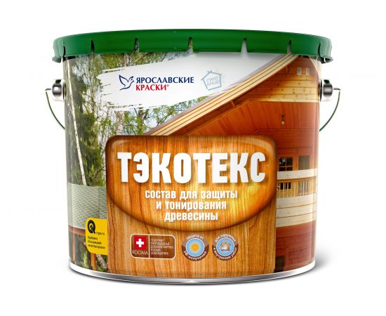 Состав для защиты и тонирования древесины ЯРОСЛАВСКИЕ КРАСКИ ТЭКОТЕКС орегон, ведро 7,6 кг 104098.3 – изображение 2