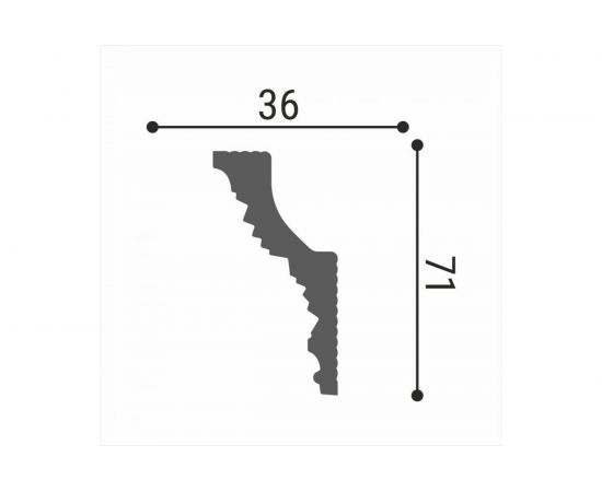 Потолочный плинтус Де-Багет Декор ДП 38/80 00-00002014 – изображение 2