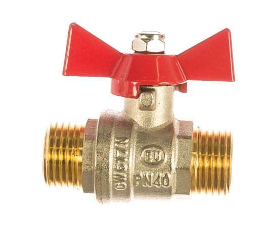 Шаровой кран EUROS ручка-бабочка, 1/2"" наружная - наружная резьба EU.ST1286030 12_k – изображение 2