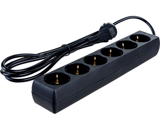 Удлинитель ExeGate ECE-6-1.8B 6 евророзетки с заземлением, 1.8м, черный 285828 – изображение 2