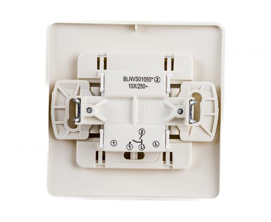 2-клавишный выключатель Schneider Electric скрытой проводки Blanca 10А IP20 5 250В бежевый BLNVS010507 – изображение 2