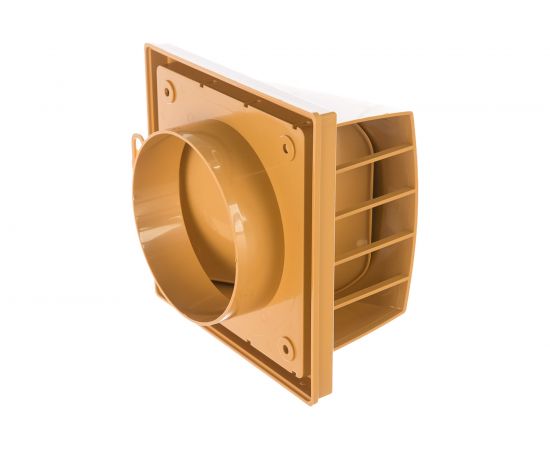 Выход стенной с обратным клапаном (150х150 мм, с фланцем 100 мм) ERA 1515К10ФВ беж 233-091 – изображение 2