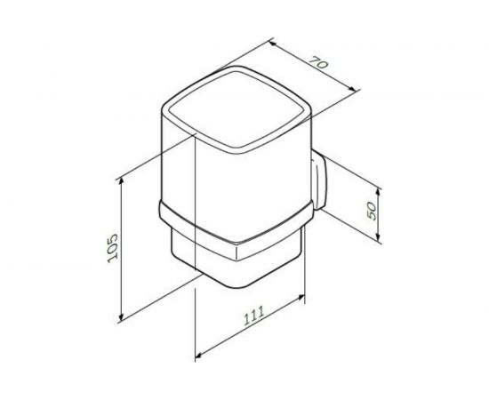 Стеклянный стакан с настенным держателем AM.PM Gem, A9034300 – изображение 2