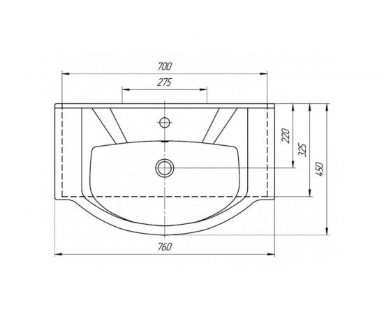 Раковина Sanflor Элеганс 75 4620008197371 – изображение 3