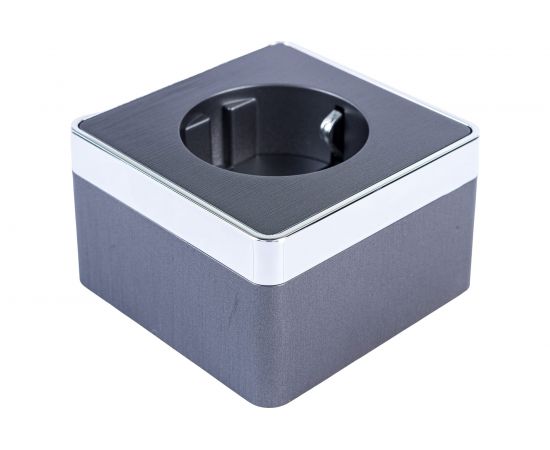 Розетка с заземлением WERKEL W5071004 Gallant графит рифленый a051339 – изображение 3