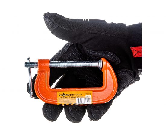 Струбцина КВАЛИТЕТ G-образная, 75 мм СЖ-75 6626619 – изображение 4