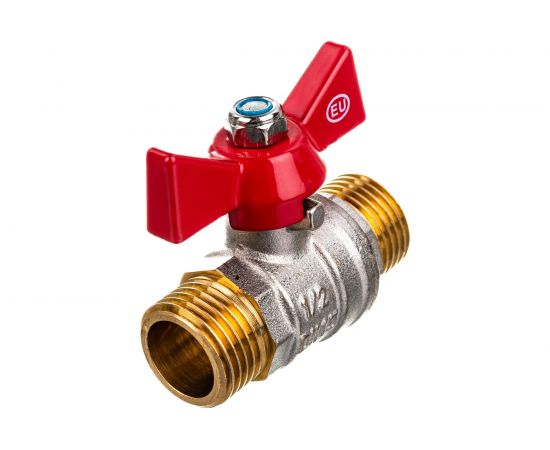 Шаровой кран EUROS ручка-бабочка, 1/2"" наружная - наружная резьба EU.ST1286030 12_k – изображение 4