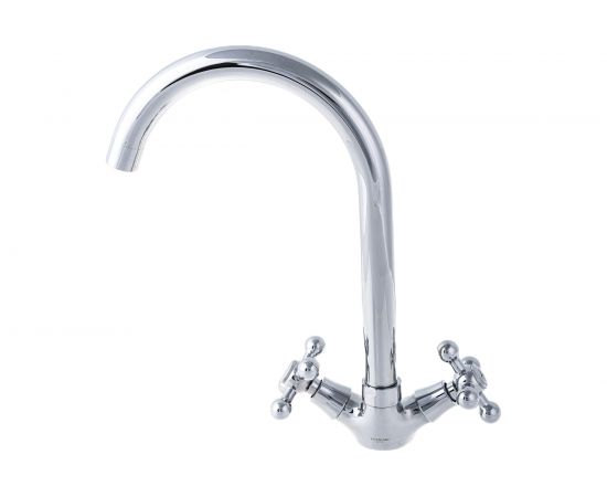 Смеситель для кухни LEDEME литой излив, крест, керамика L4319 89595 – изображение 4