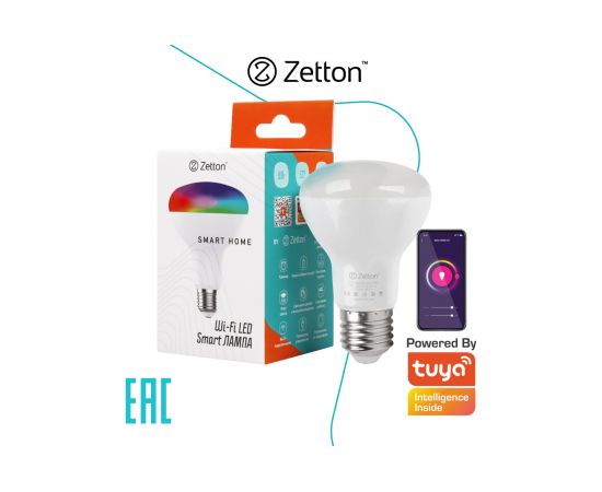 Умная лампа Zetton LED RGBCW Wi-Fi Bulb BR20 E27 8Вт ZTSHLBRGBCWE274RU – изображение 5