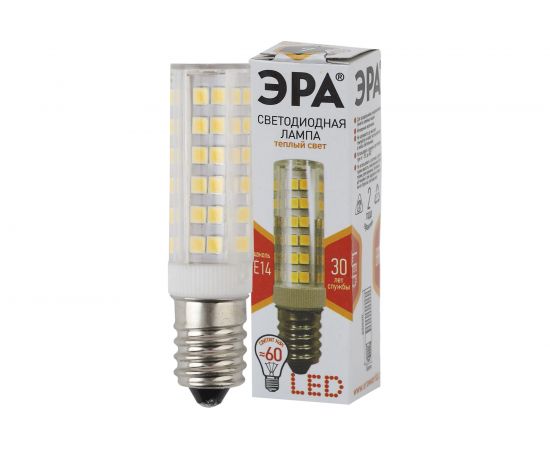 Светодиодная лампа ЭРА LED T25-7W-CORN-827-E14, капсула, теплый Б0033029 – изображение 5