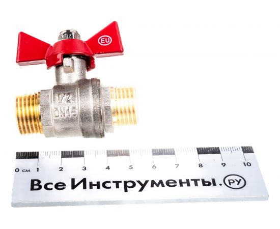 Шаровой кран EUROS ручка-бабочка, 1/2"" наружная - наружная резьба EU.ST1286030 12_k – изображение 5
