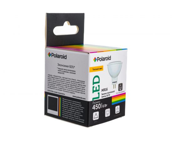 Светодиодная лампа Polaroid 220V MR16 6W 3000K GU5.3 450lm PL-MR1663 – изображение 6