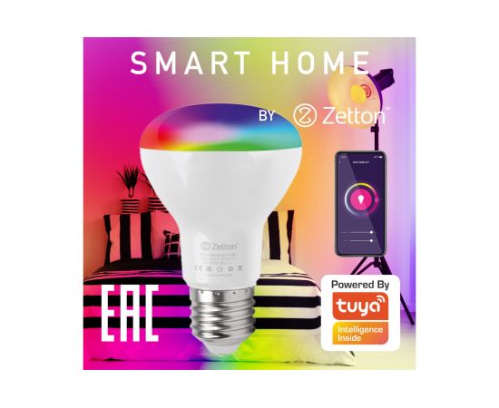 Умная лампа Zetton LED RGBCW Wi-Fi Bulb BR20 E27 8Вт ZTSHLBRGBCWE274RU – изображение 7