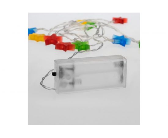 Светодиодная гирлянда NEON-NIGHT Звездочки 1.5м, 10LED, цвет свечения мультиколор 2хАА 303-090 – изображение 7