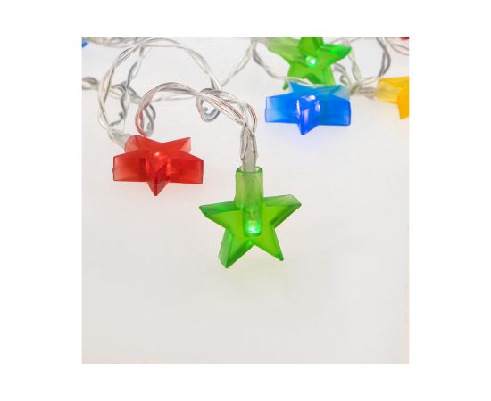 Светодиодная гирлянда NEON-NIGHT Звездочки 1.5м, 10LED, цвет свечения мультиколор 2хАА 303-090 – изображение 8