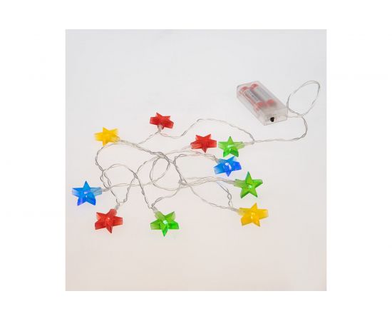 Светодиодная гирлянда NEON-NIGHT Звездочки 1.5м, 10LED, цвет свечения мультиколор 2хАА 303-090 – изображение 9