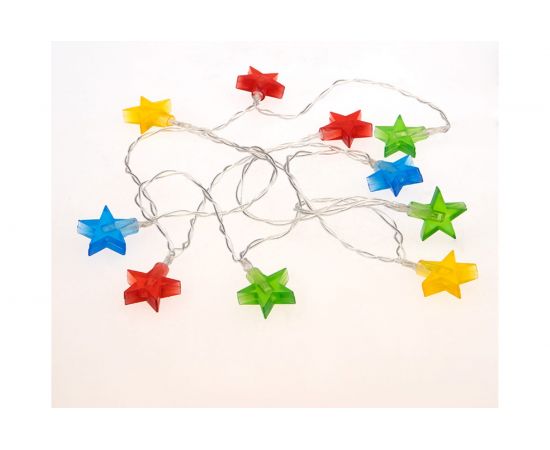 Светодиодная гирлянда NEON-NIGHT Звездочки 1.5м, 10LED, цвет свечения мультиколор 2хАА 303-090 – изображение 10