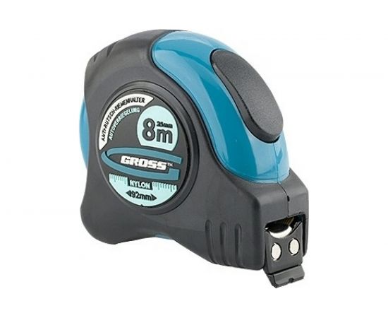 Рулетка Schlagfest 8 м x 25 мм GROSS 31114 