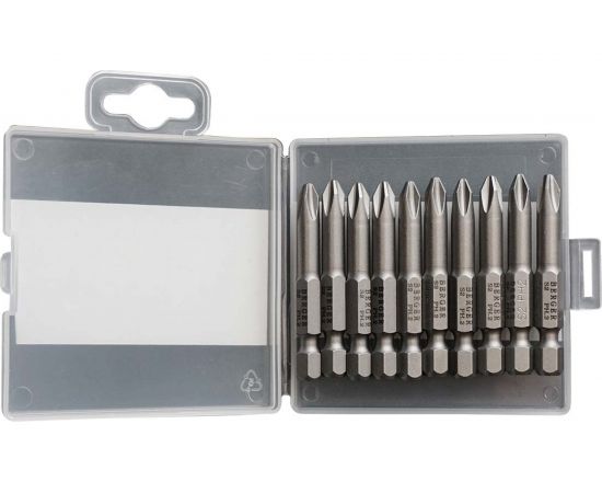 Набор бит магнитных в кейсе PH2, 50 мм, 10 шт, S2 Berger BG BG2419 – изображение 2